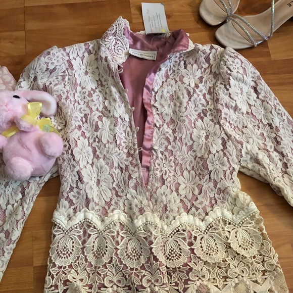 Vintage Authentic Gunne Sax Lace jacket Cardigan - Picture 7 of 7